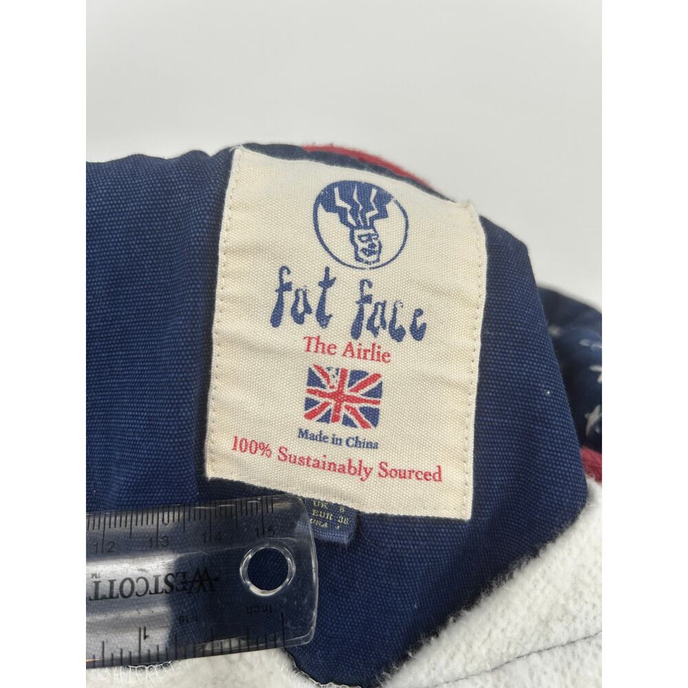 Fat Face Airlie Sweat Top Ecru USA Half Zip Pullover Women's US 4 UK 8 Cotton - Picture 4 of 4